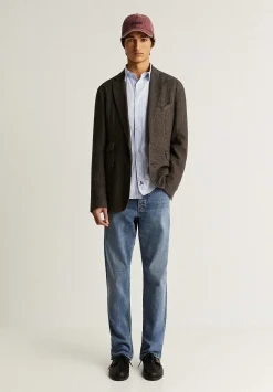 Americana Lino Principe De Gales-Scalpers Outlet
