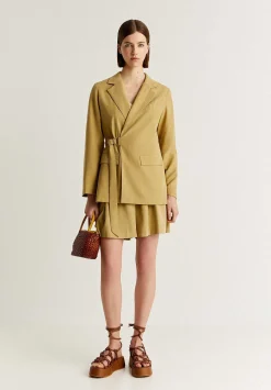 Bermudas Tencel Detalle Cinturon-Scalpers Clearance