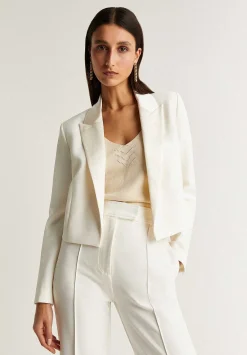 Blazer Cropped Detalle Puno-Scalpers Fashion