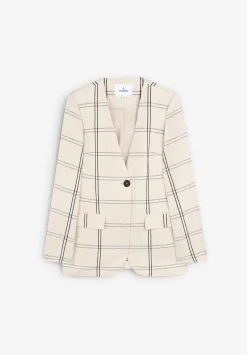 Blazer Cuadros Escote Pico-Scalpers Online