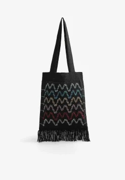 Bolso Shopper Crochet Detalle Flecos-Scalpers Outlet