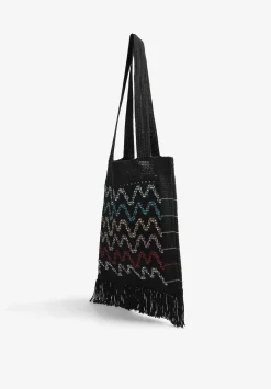 Bolso Shopper Crochet Detalle Flecos-Scalpers Outlet
