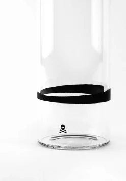 Botella Vidrio Calavera-Scalpers Hot