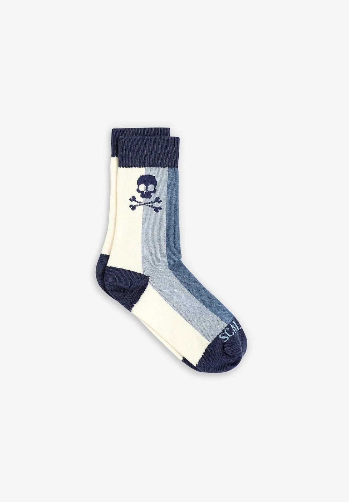 Calcetines Rayas Tricolor Calavera-Scalpers Hot