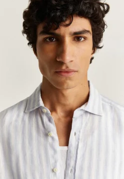Camisa Lino Rayas-Scalpers Sale