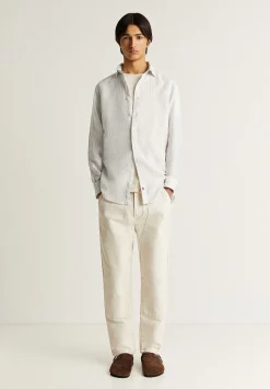 Camisa Premium Lino Rayas Slim-Scalpers Hot