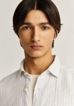 Camisa Premium Lino Rayas Slim-Scalpers Hot