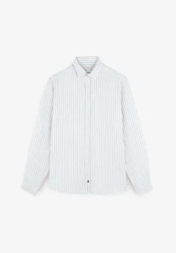 Camisa Premium Lino Rayas Slim-Scalpers Best Sale