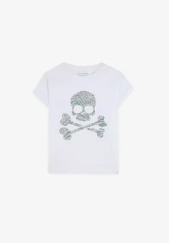 Camiseta Calavera Animal Print Glitter-Scalpers Online