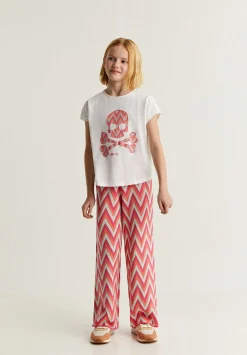 Camiseta Calavera Print Zigzag-Scalpers Discount