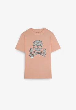 Camiseta Calavera Print Zigzag-Scalpers Store