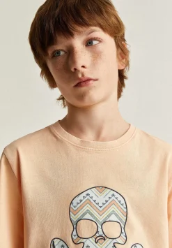 Camiseta Calavera Print Zigzag-Scalpers Store