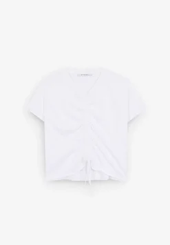 Camiseta Detalle Frunce Frontal-Scalpers Best Sale