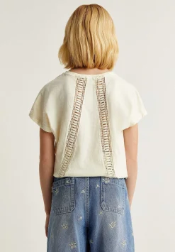 Camiseta Flame Detalle Trasero Encaje-Scalpers Online