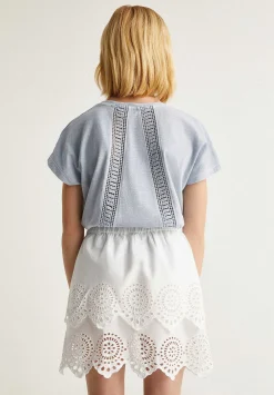 Camiseta Flame Detalle Trasero Encaje-Scalpers Fashion