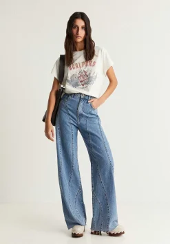 Camiseta Print Detalle Strass-Scalpers Cheap