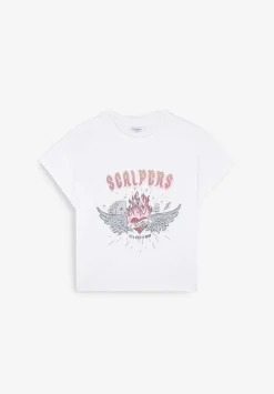 Camiseta Print Detalle Strass-Scalpers Cheap