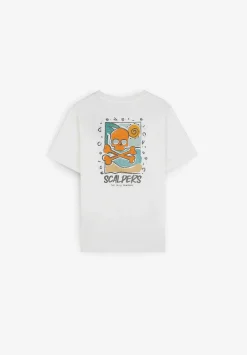 Camiseta Print Efecto Desgastado-Scalpers Hot
