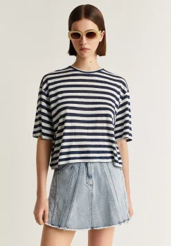 Camiseta Rayas Lino-Scalpers Sale