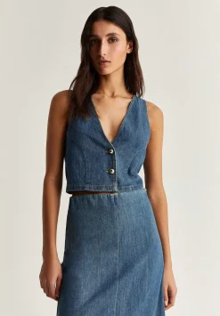 Chaleco Denim Cropped-Scalpers Clearance