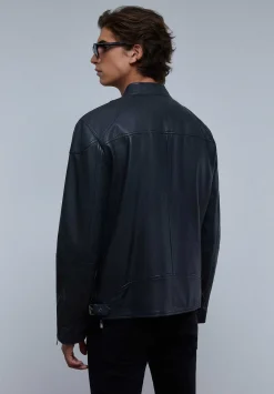 Chaqueta Biker Piel-Scalpers Flash Sale