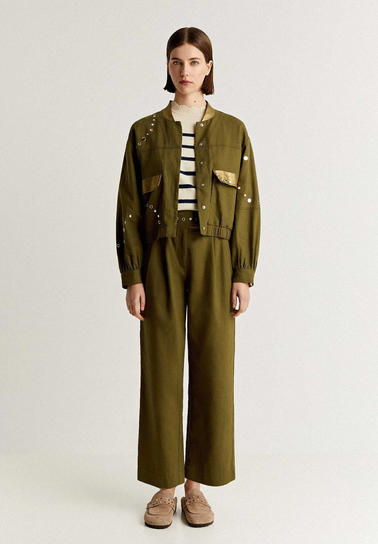 Chaqueta Bomber Tachuelas-Scalpers Best Sale