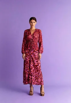 Falda Midi Animal Print Lurex-Scalpers Outlet