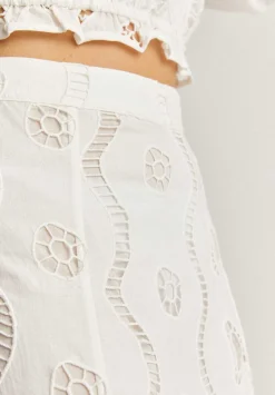Falda Midi Bordado Ingles-Scalpers Best