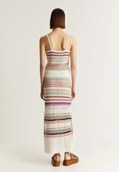 Falda Midi Crochet Rayas-Scalpers Cheap