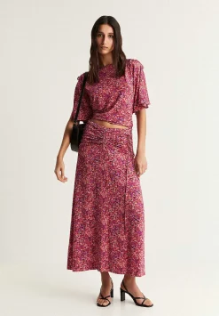 Falda Midi Frunces Cordon-Scalpers Best Sale