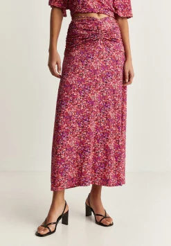 Falda Midi Frunces Cordon-Scalpers Best Sale