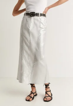 Falda Midi Metalizada-Scalpers Discount