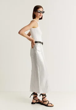 Falda Midi Metalizada-Scalpers Discount