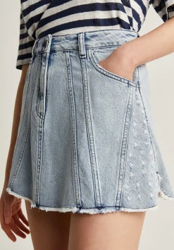 Falda Mini Denim Lavada-Scalpers Best