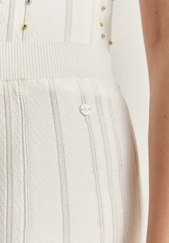Falda Punto Midi Tachuelas-Scalpers Cheap