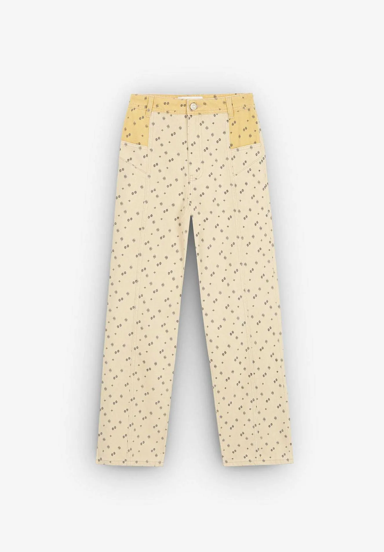 Jeans Rectos Motivos Etnicos-Scalpers Sale