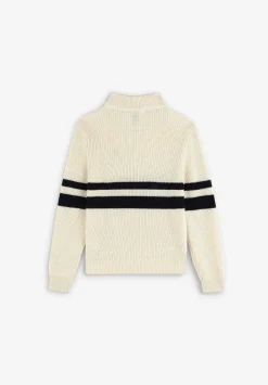 Jersey Rayas Cuello Cremallera-Scalpers Sale