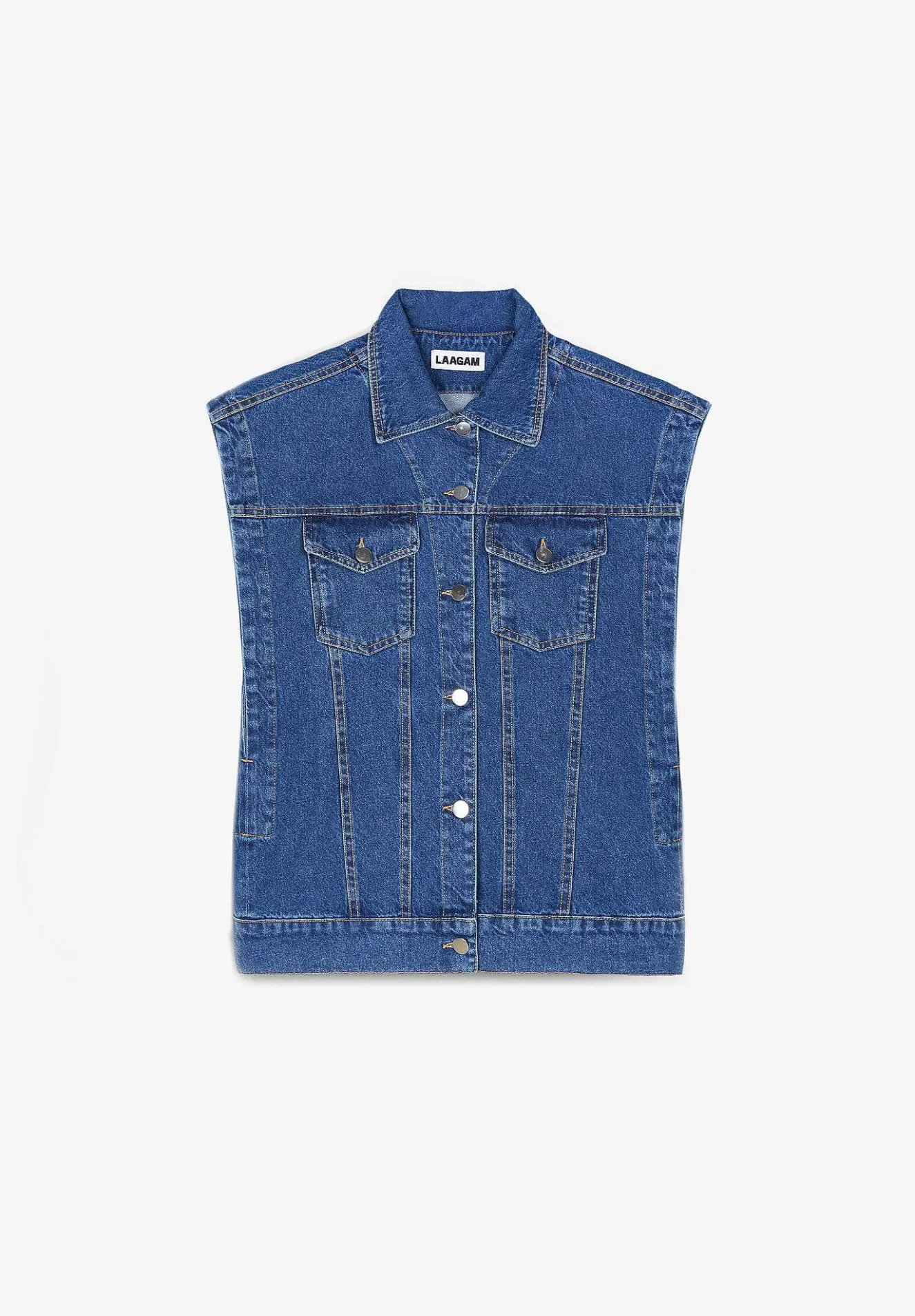 Laagam | Chaqueta Mangas Desmontables De-Nimes-Scalpers Clearance