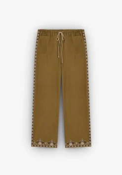 Pantalon Detalle Bordado Etnico-Scalpers Online