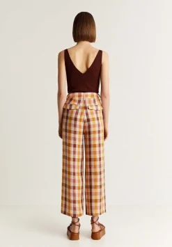 Pantalon Vichy Lino Cuadros-Scalpers Outlet