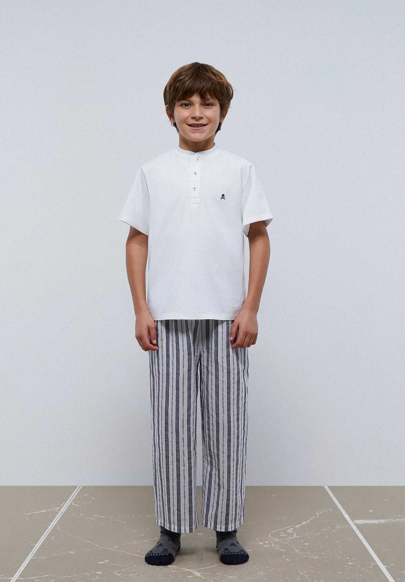 Pijama Detalle Pantalon Rayas-Scalpers Discount