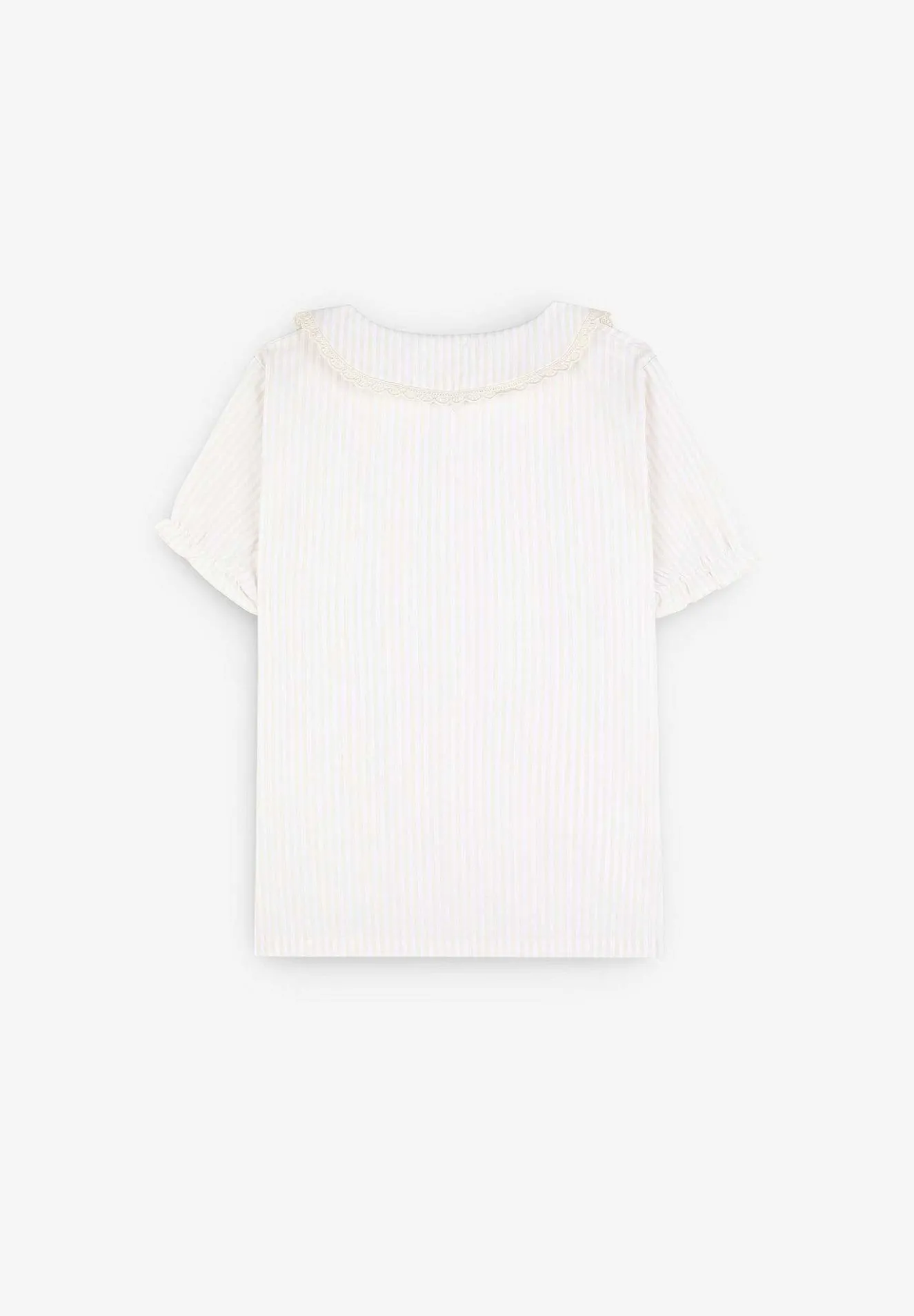 Pijama Rayas Cuello Tira Bordada-Scalpers Store