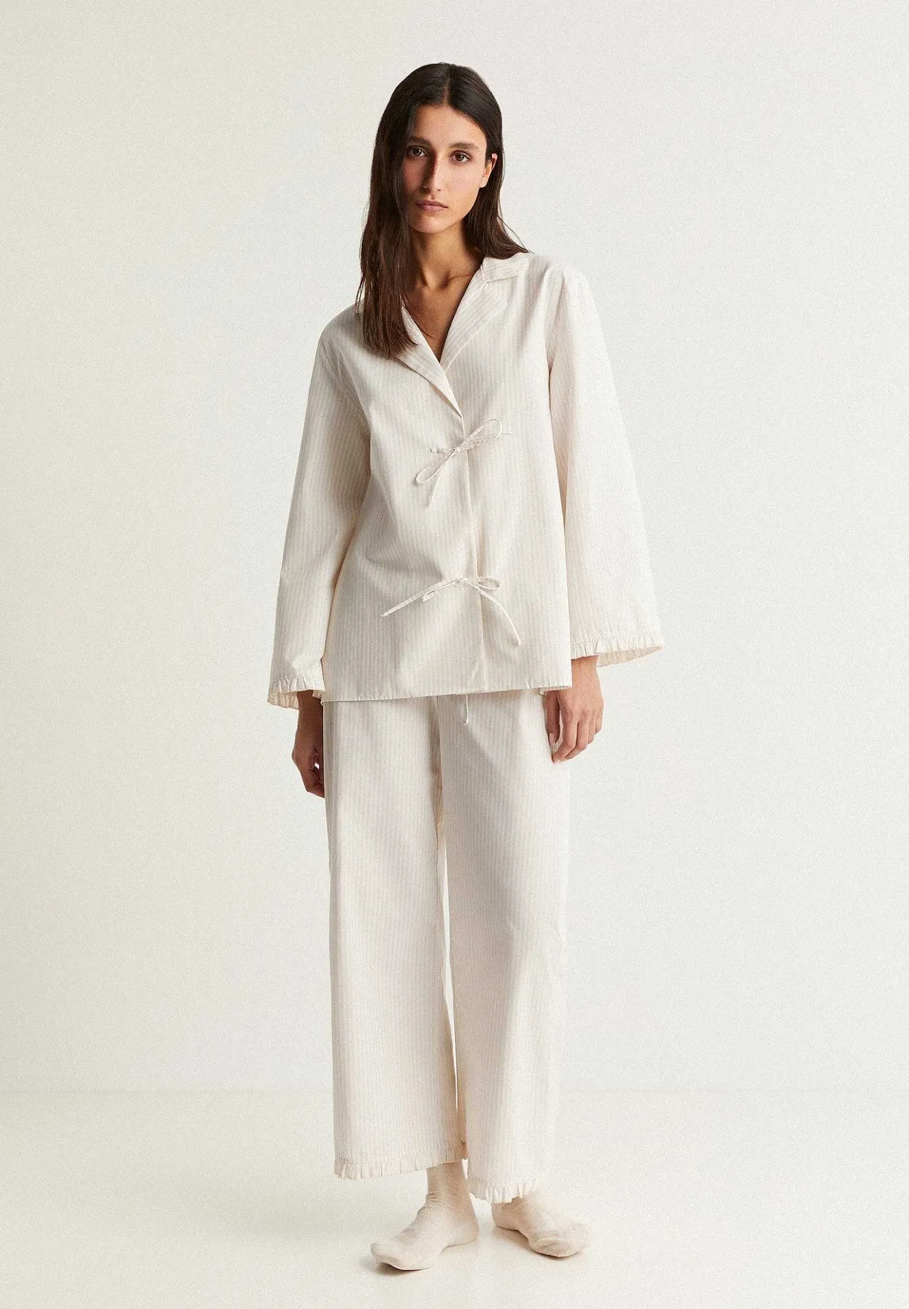 Pijama Rayas Detalle Lazos-Scalpers Flash Sale
