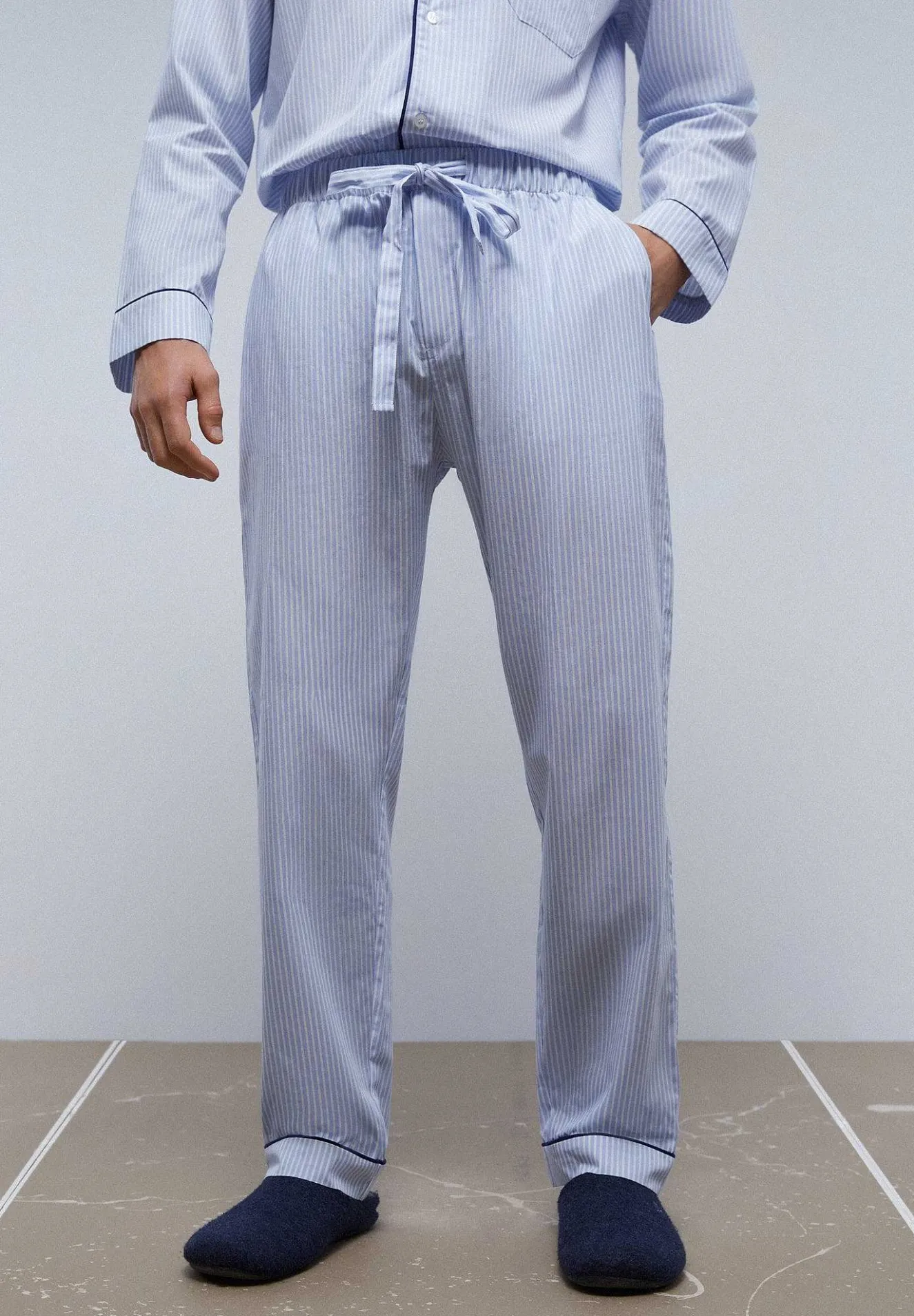 Pijama Rayas Ribete Contraste-Scalpers Best Sale
