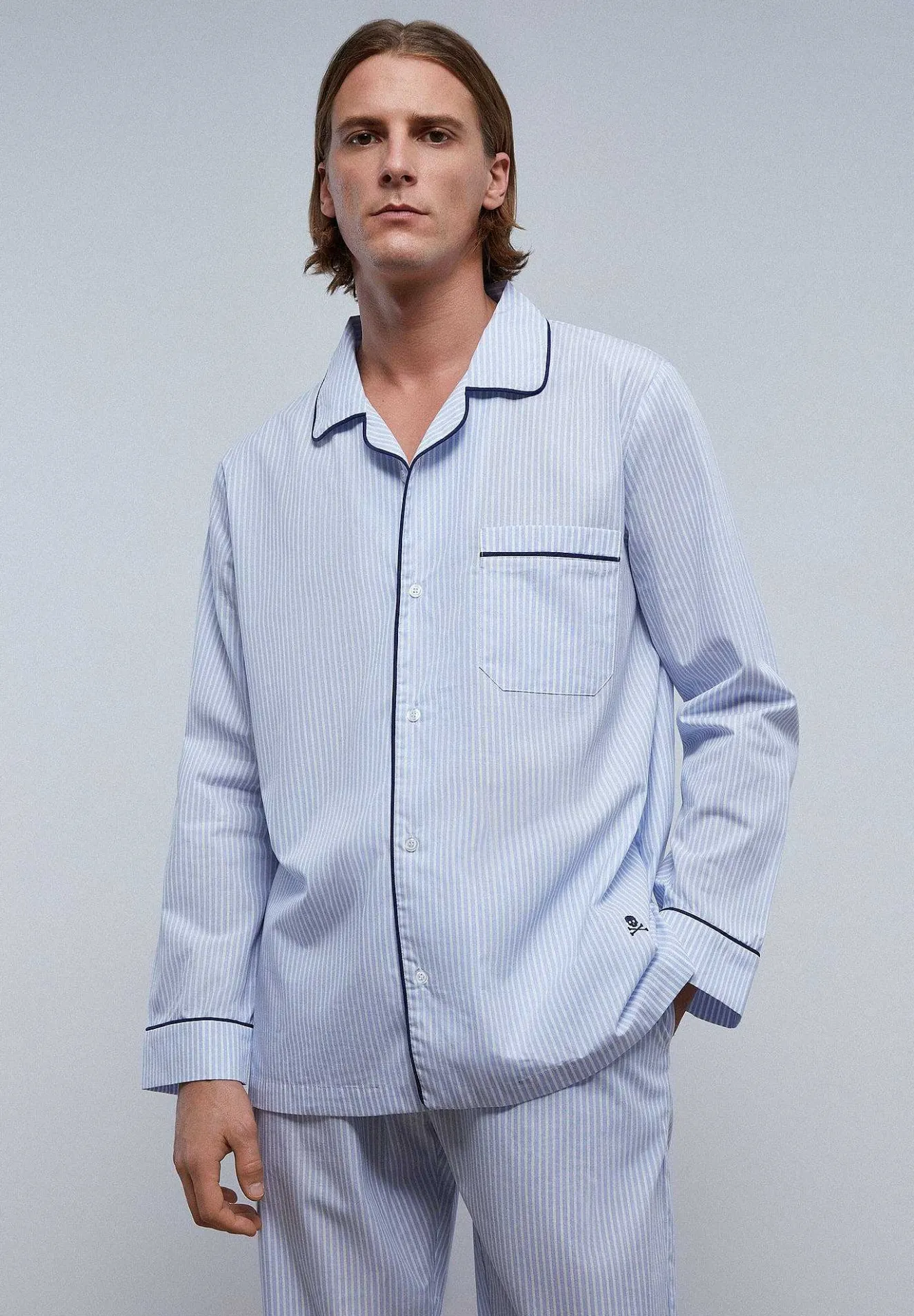 Pijama Rayas Ribete Contraste-Scalpers Best Sale