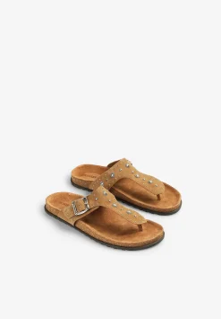 Sandalias Planas Ante Tachuelas-Scalpers Best