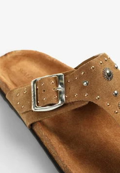 Sandalias Planas Ante Tachuelas-Scalpers Best
