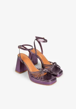 Sandalias Tacon Metalizadas Nudo-Scalpers Online