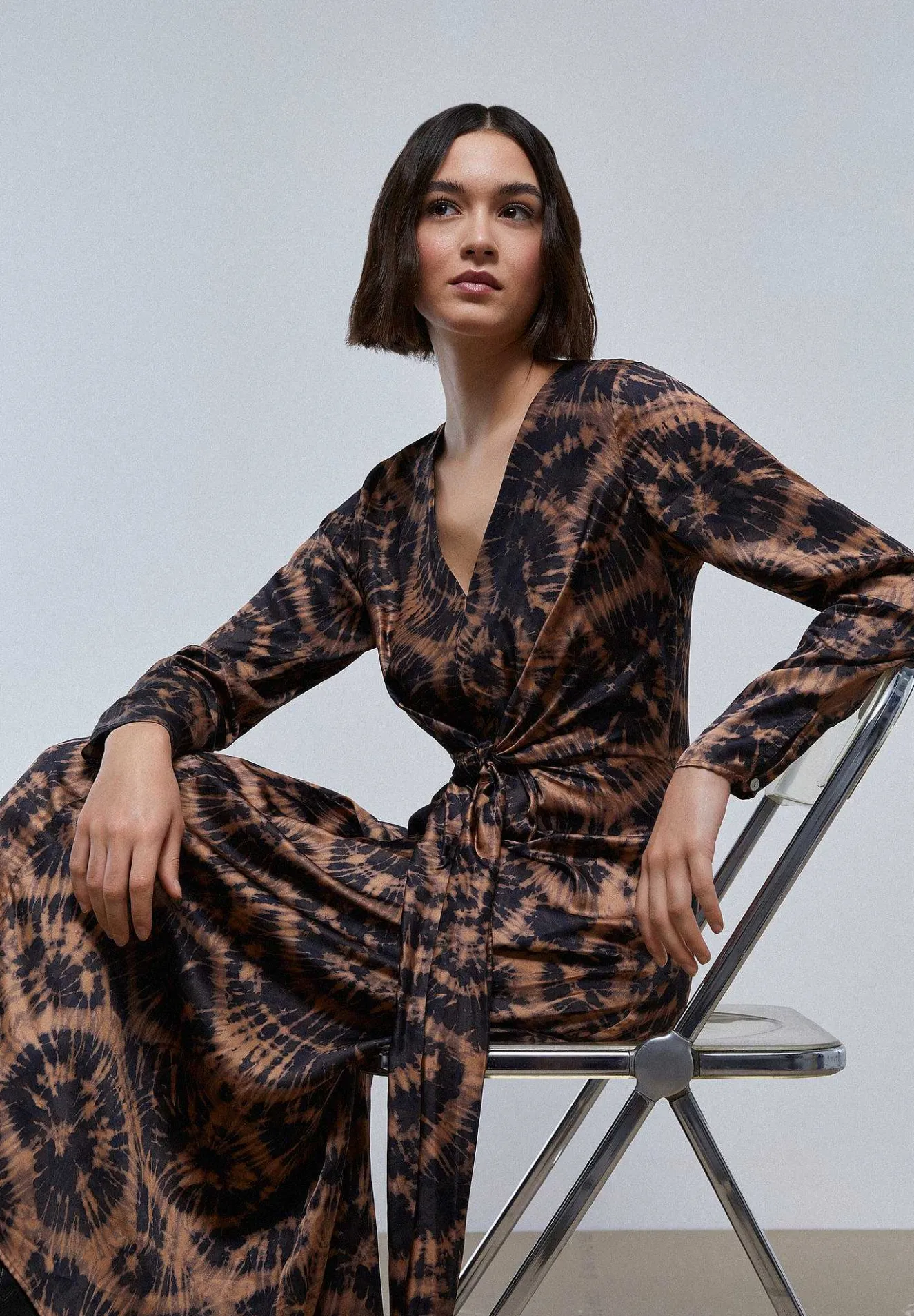 Tie Black Dress-Scalpers Shop