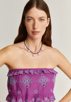 Top Cropped Bordado Ingles-Scalpers Clearance